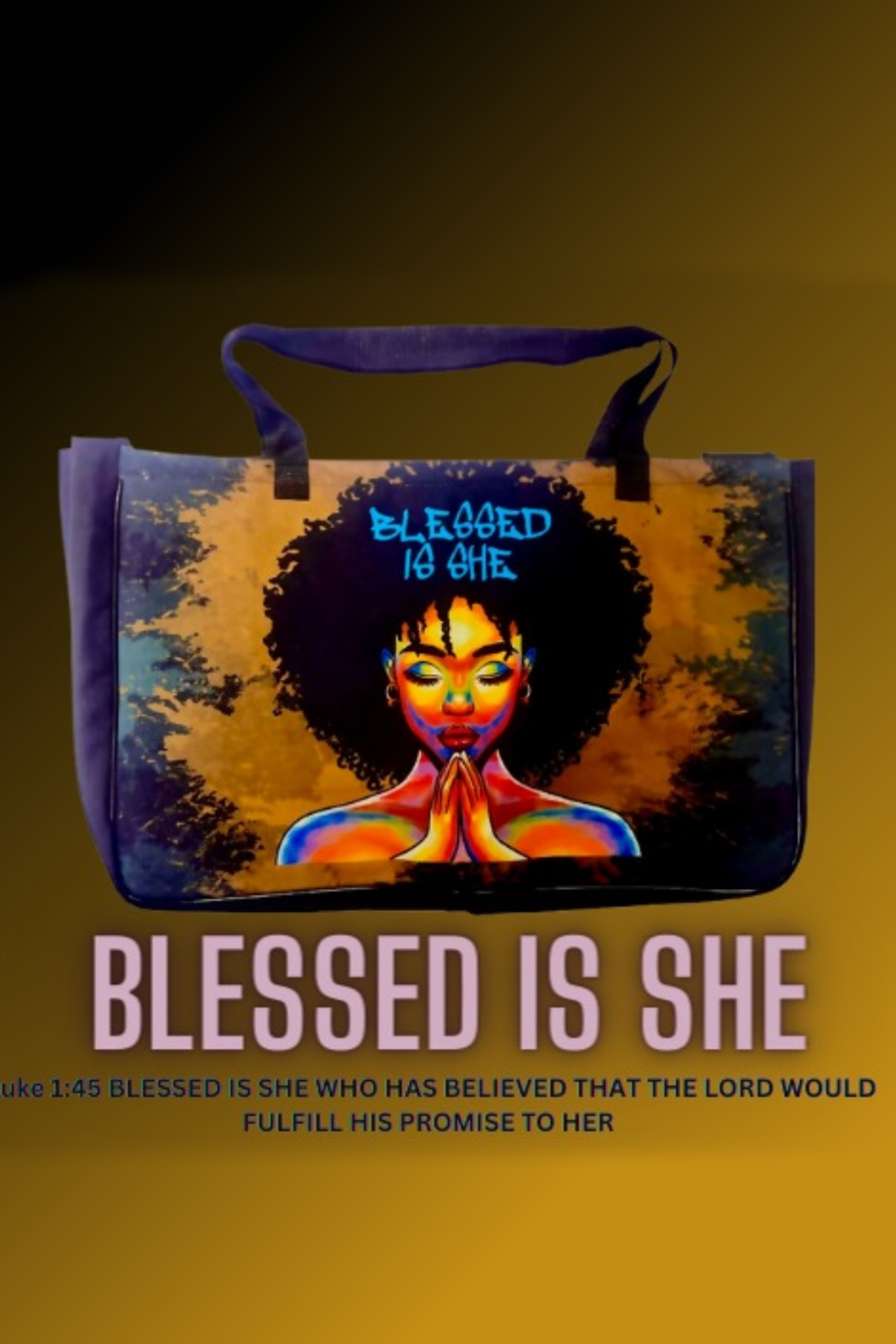 Blessed is she Tote Bag 20x13