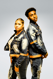 Unleashed Women Curvy Stretch Denim Blue Jean Cropped jacket