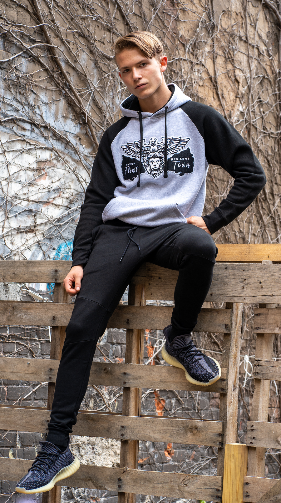 Fresh Flint Color Block Chinelle  Unisex Hoodies