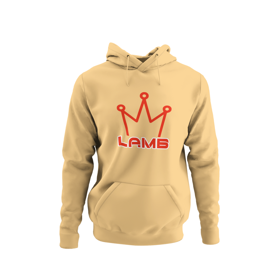 Lamb Hoodie (red print)