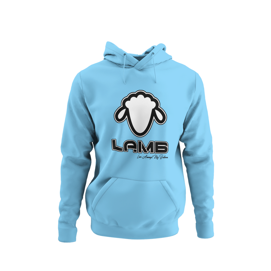 Lamb head Hoodie (black and white)