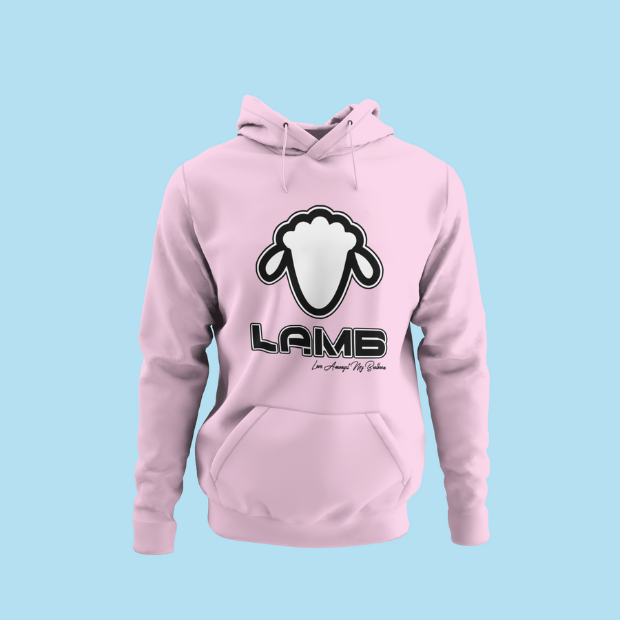 Lamb head Hoodie (black and white)