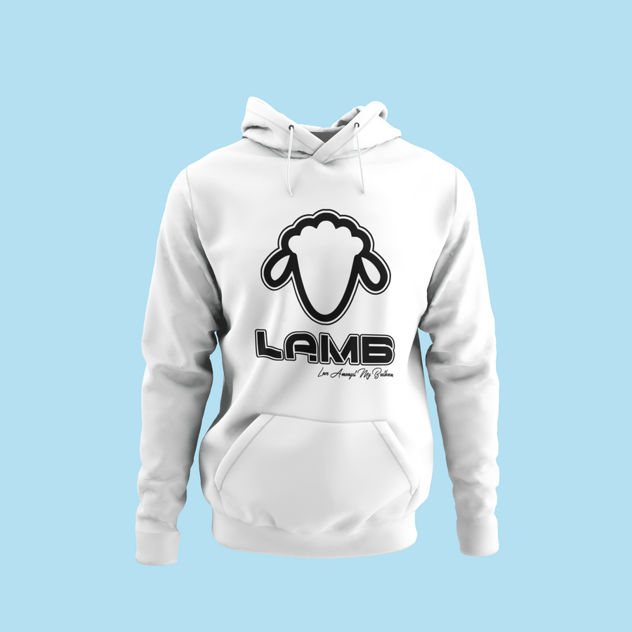Lamb head Hoodie (black and white)