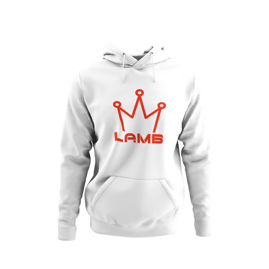 Lamb Hoodie (red print)
