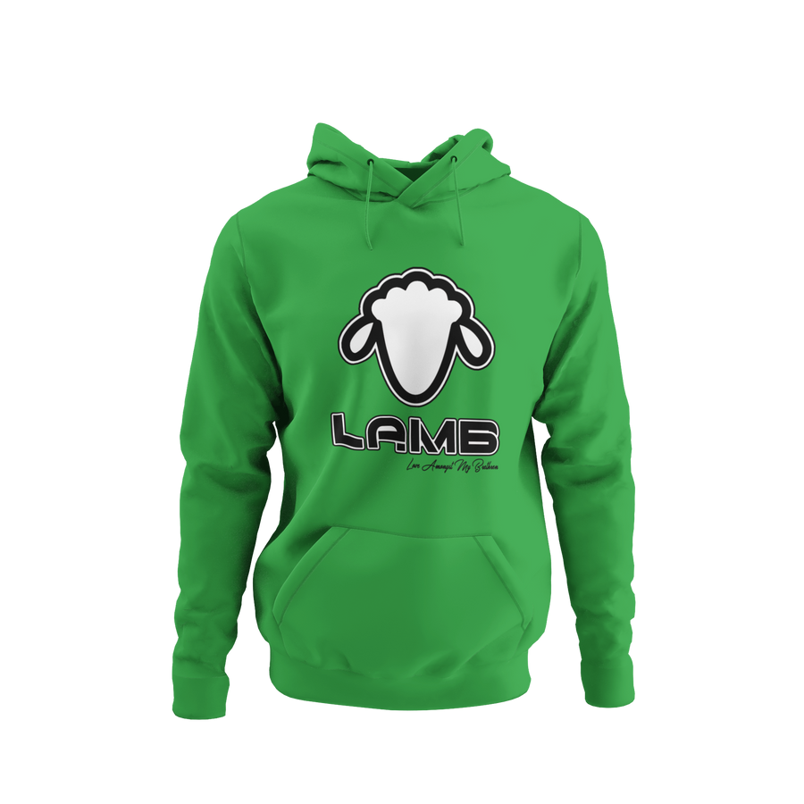 Lamb head Hoodie (black and white)
