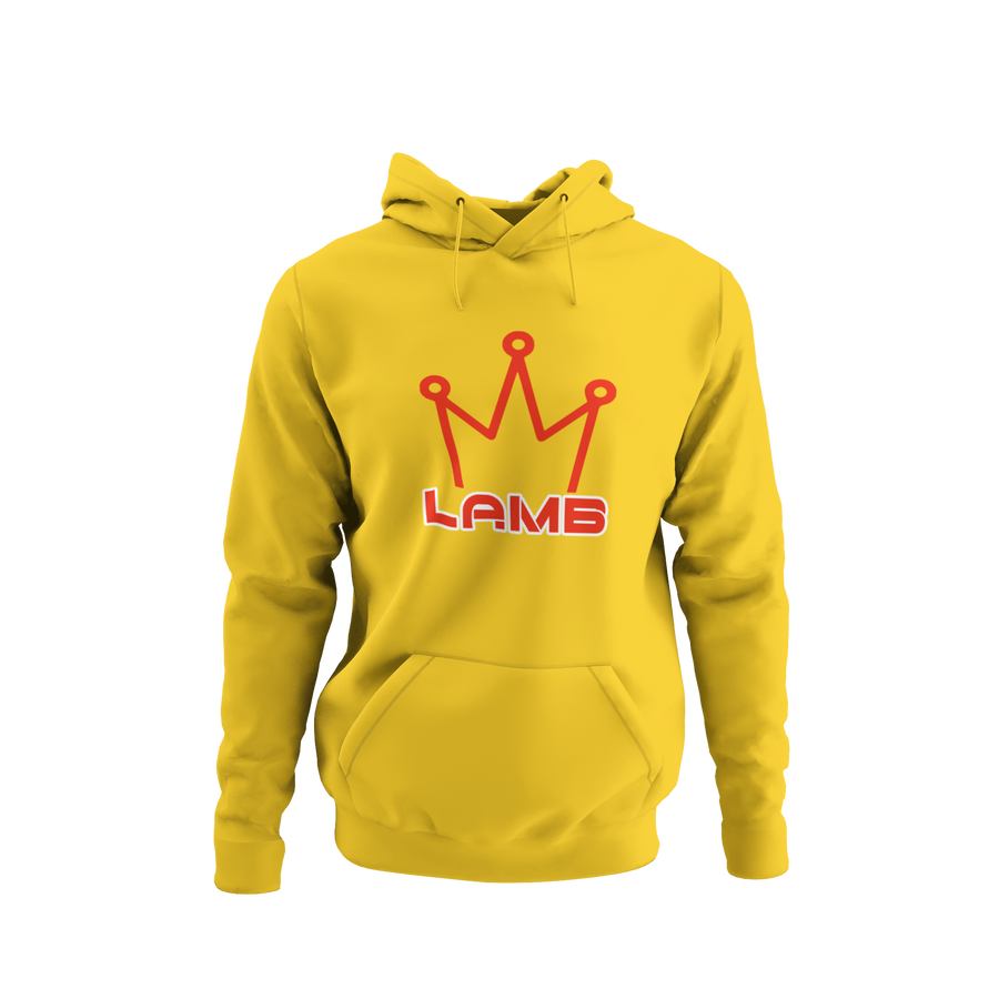 Lamb Hoodie (red print)