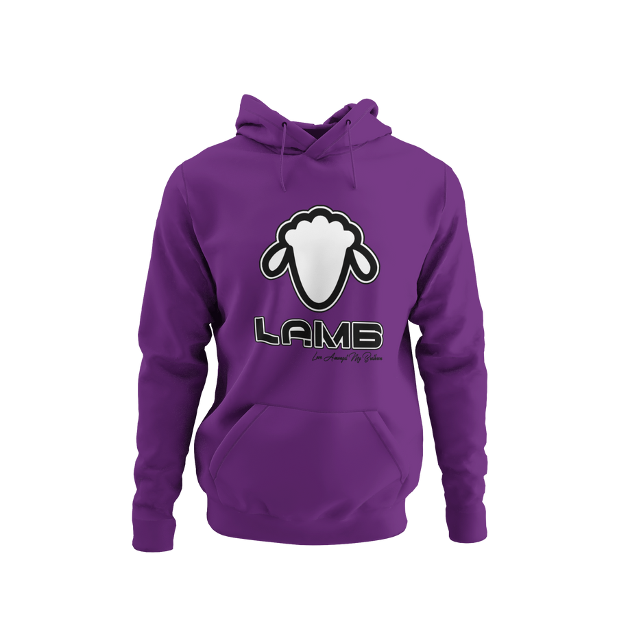 Lamb head Hoodie (black and white)