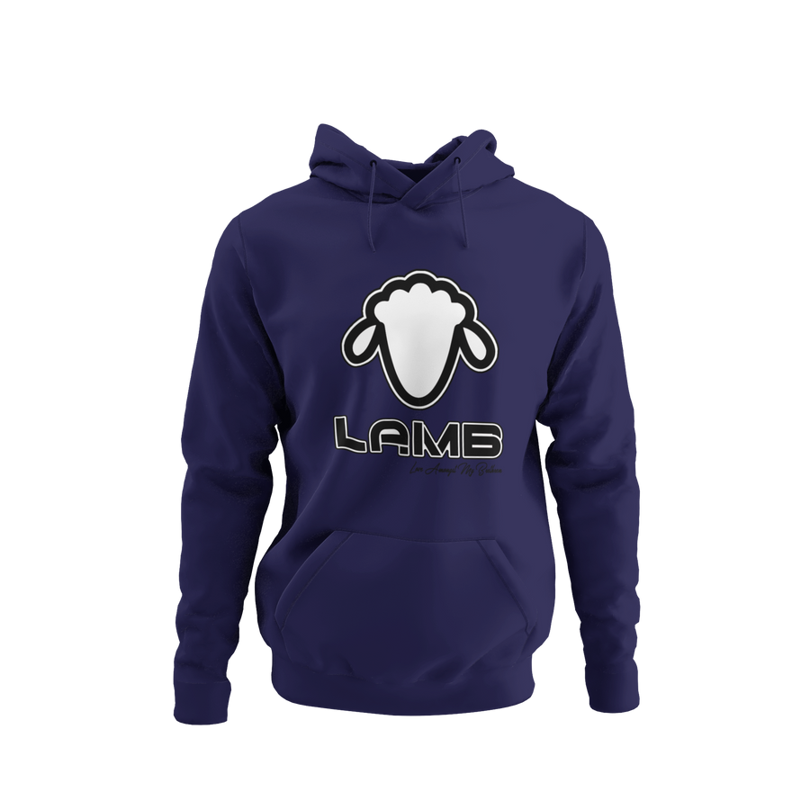 Lamb head Hoodie (black and white)