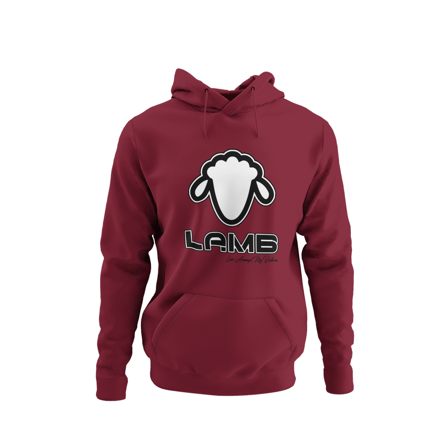 Lamb head Hoodie (black and white)