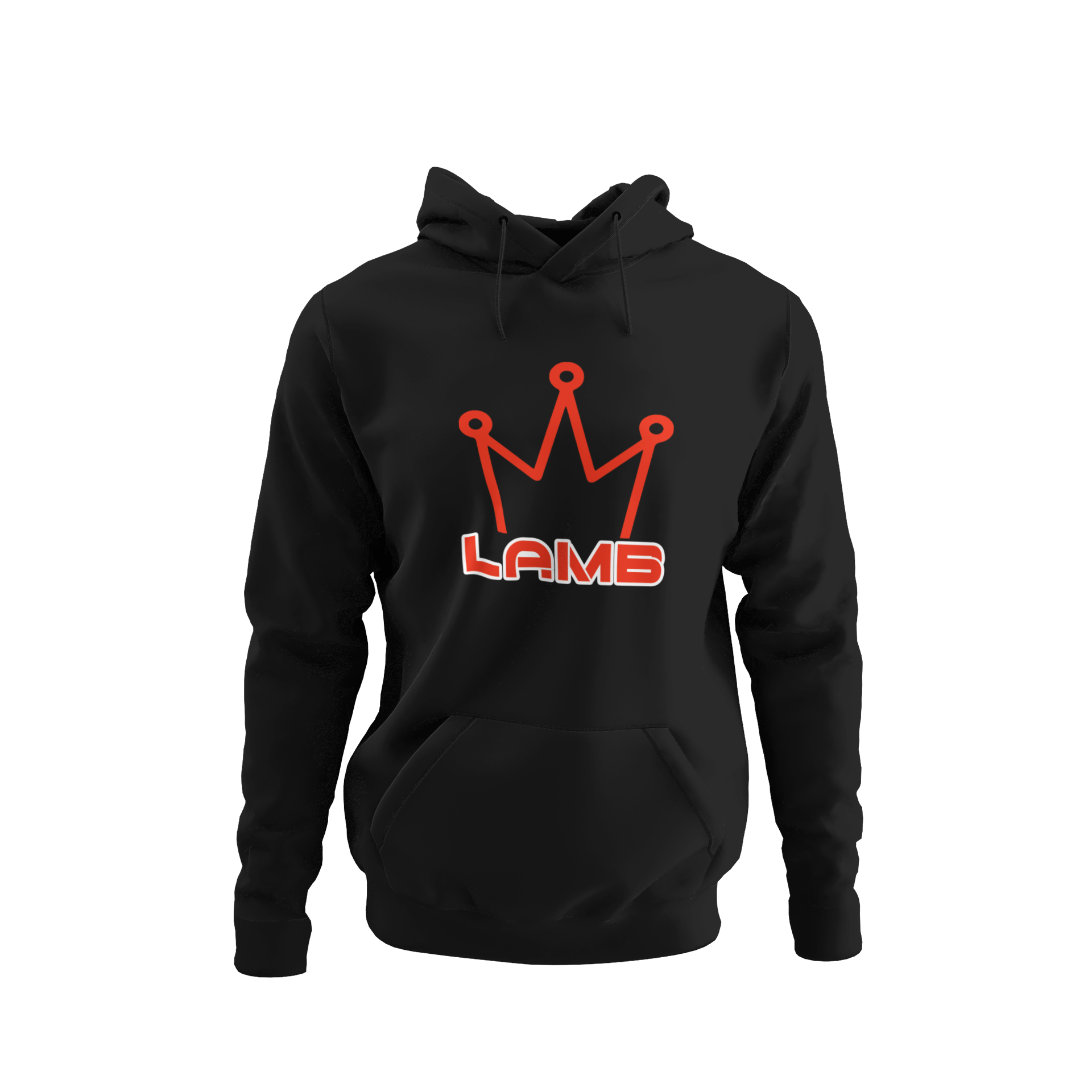 Lamb Hoodie (red print)