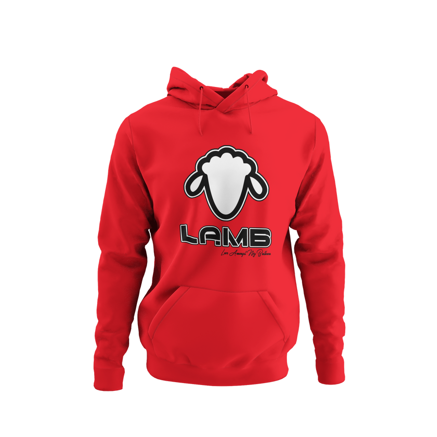 Lamb head Hoodie (black and white)