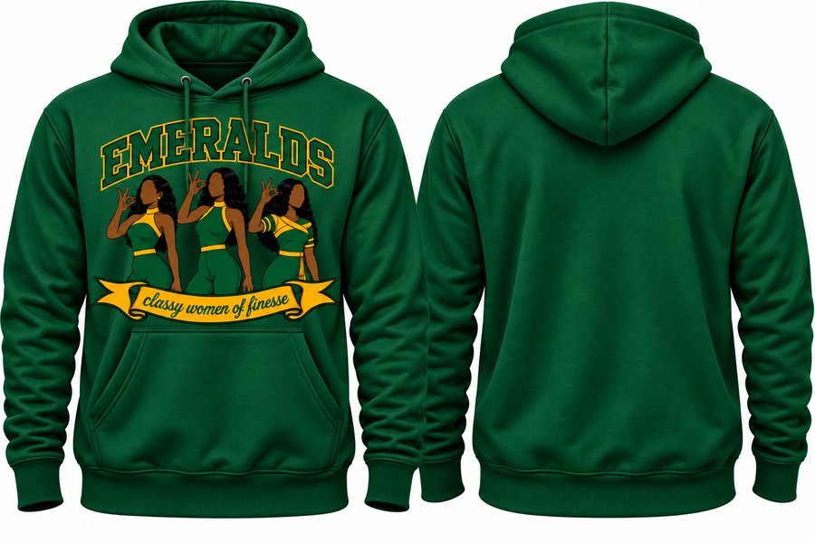 EMERALDS "WOMEN OF FINESSE" HOODIE AND TEE