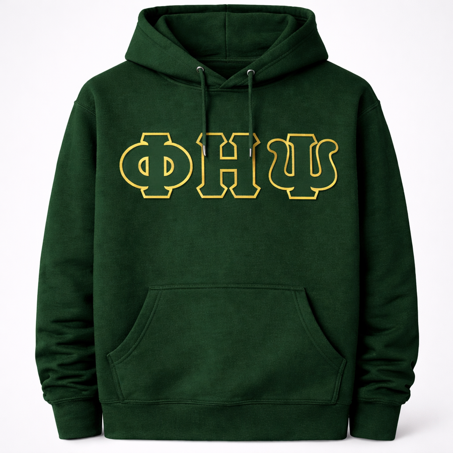 PHI ETA PSI GREEK LETTER SLIM STICHED  HOODIE