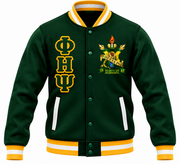 Phi Eta Psi Green wool Bomber jacket