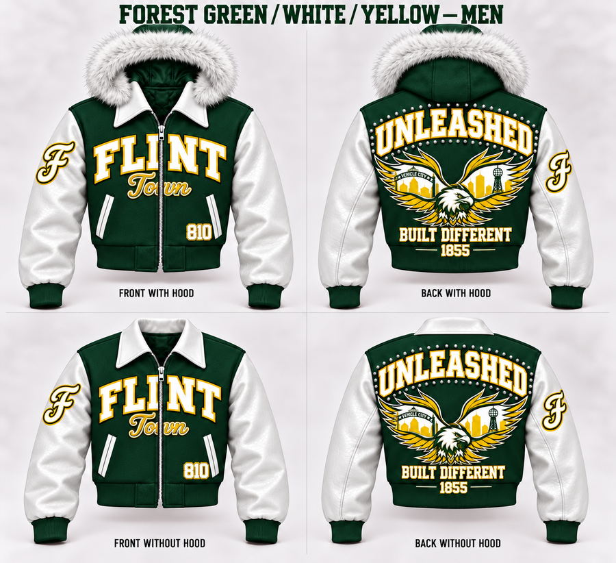 Unleashed Flint Built Different Varsity Coat (Pre-Order)
