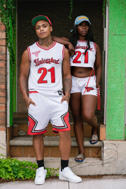 Womens Unleashed  laced cropped basketball Jersey set