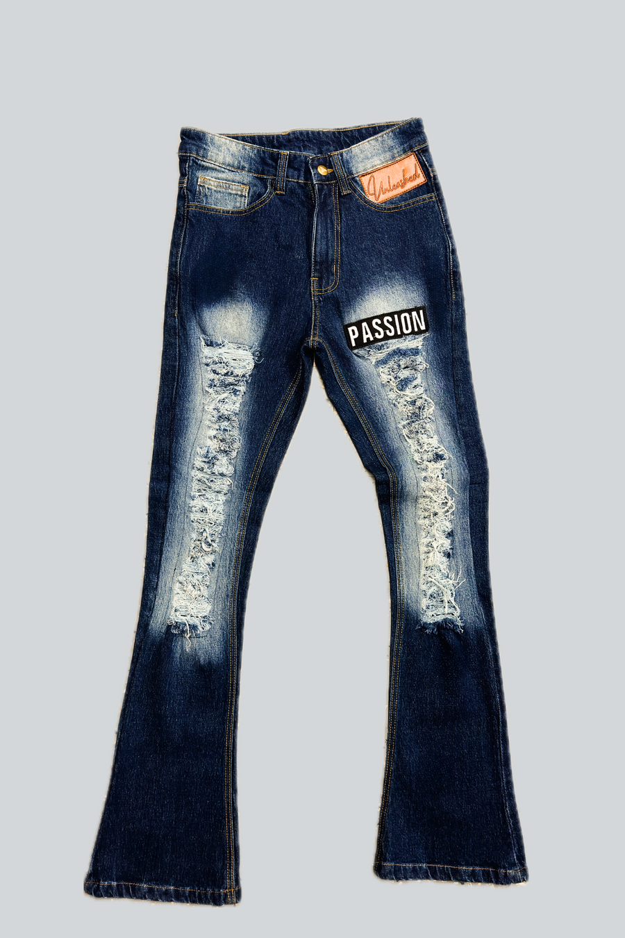 Unleashed Mens stretch Denim blue jean set