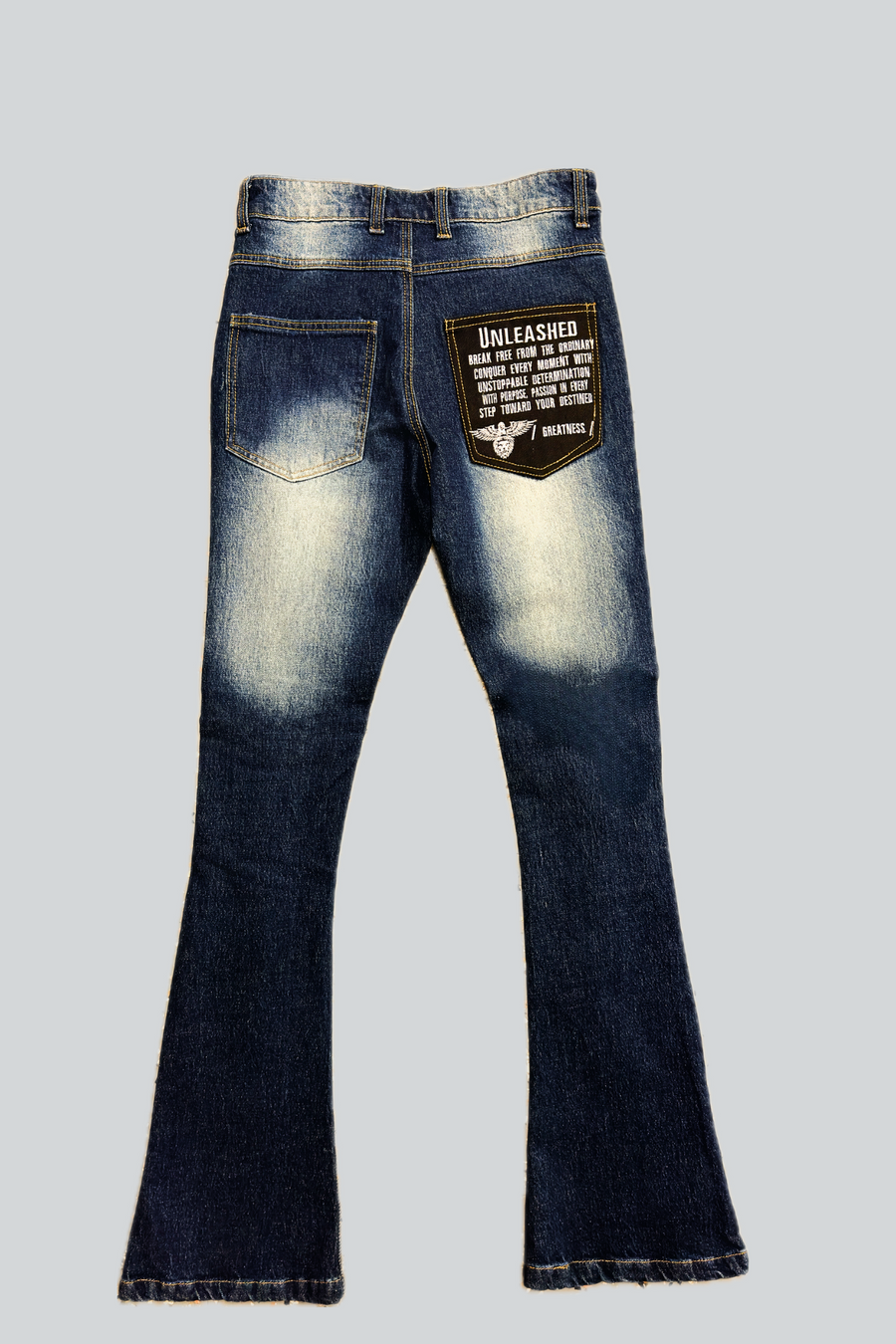 Unleashed Mens stretch Denim blue jean set