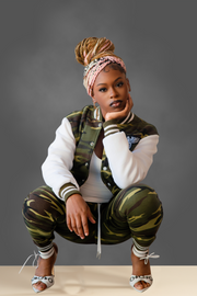 Unleashed Womens Camo cropped jogging Fleece set