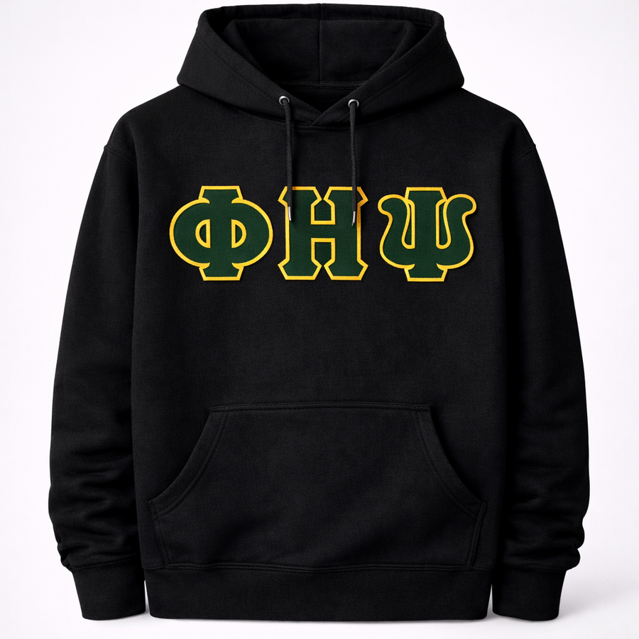 PHI ETA PSI GREEK LETTER SLIM STICHED  HOODIE