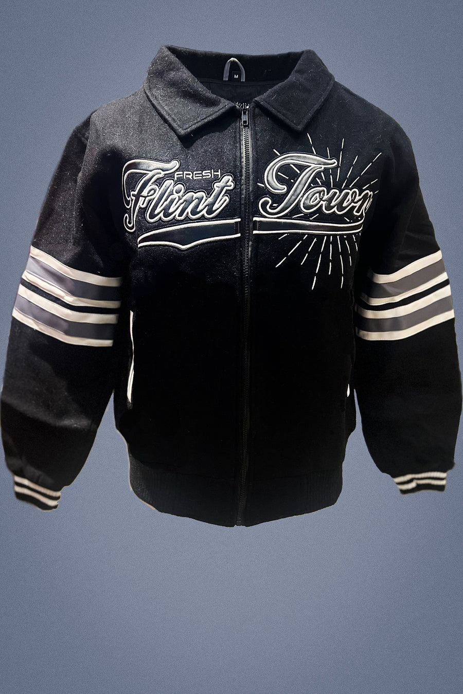 Fresh Flint Mens Wool and Leather Jacket