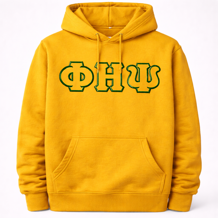 PHI ETA PSI GREEK LETTER SLIM STICHED  HOODIE