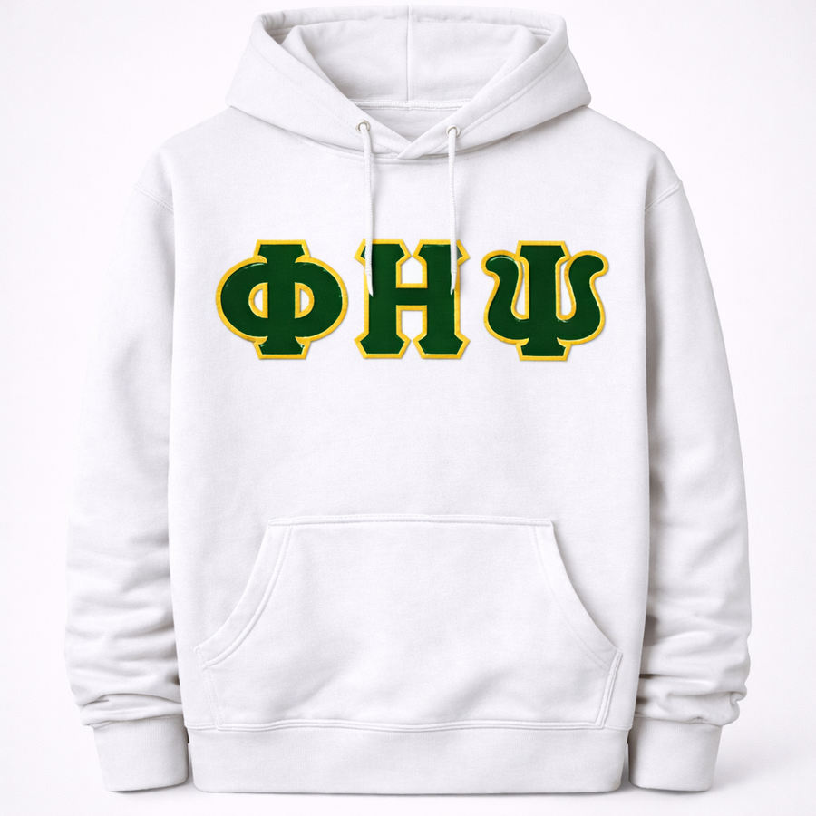 PHI ETA PSI GREEK LETTER SLIM STICHED  HOODIE