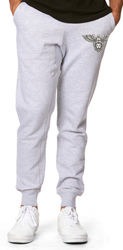 Heavy Fleece Joggers -  Chenille patch Bottoms