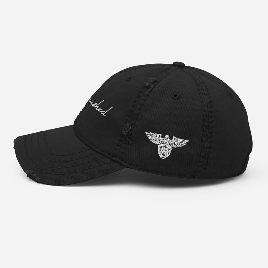 Unleashed Cursive Distressed Dad Hat