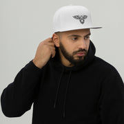 Unleashed logo -white stitch Snapback Hat