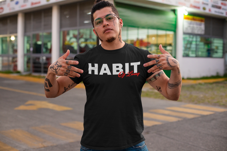 Habit of Living  T-shirt Typography